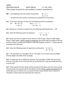 NAME: REGULAR QUIZ #4  MATH 084.09