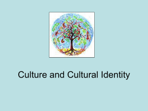 Culture and Cultural Identity