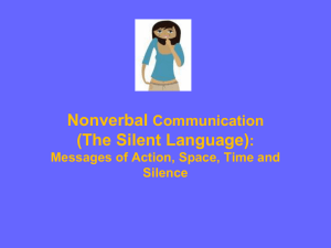 Nonverbal (The Silent Language) Communication :