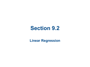 Section 9.2 Linear Regression