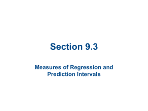 Section 9.3 Measures of Regression and Prediction Intervals