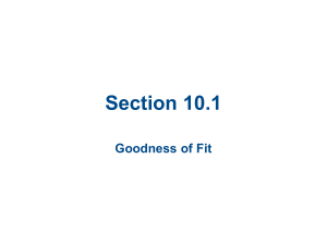 Section 10.1 Goodness of Fit