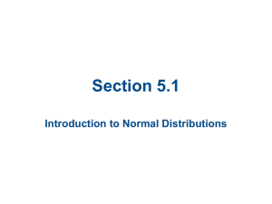 Section 5.1 Introduction to Normal Distributions