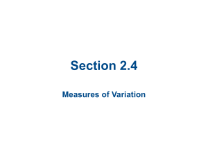 Section 2.4 Measures of Variation