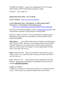 COURSE SYLLABUS – Income Tax Fundamentals ACCT 255 online