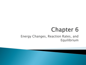 Energy Changes, Reaction Rates, and Equilibrium