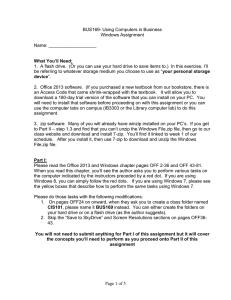 BUS169- Using Computers in Business Windows Assignment Name: ___________________