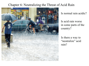 Chapter 6: Neutralizing the Threat of Acid Rain