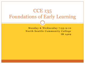 CCE 135 Foundations of Early Learning