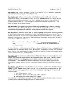 English 104/Winter 2012  Assignment Sheet #3