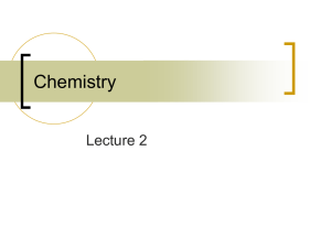 Chemistry Lecture 2