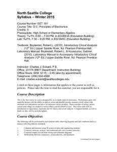 North Seattle College – Winter 2015 Syllabus