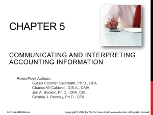 CHAPTER 5 COMMUNICATING AND INTERPRETING ACCOUNTING INFORMATION