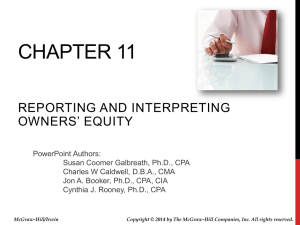CHAPTER 11 REPORTING AND INTERPRETING OWNERS’ EQUITY