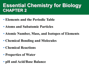 Essential Chemistry for Biology CHAPTER 2
