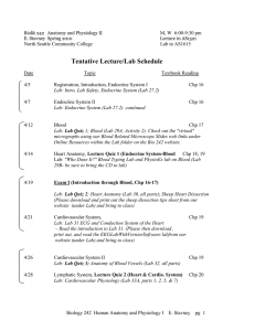 Tentative Lecture/Lab Schedule