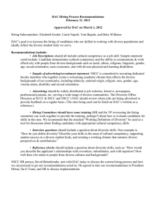 DAC Hiring Process Recommendations February 21, 2012