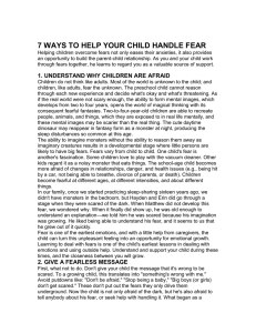 7 WAYS TO HELP YOUR CHILD HANDLE FEAR