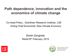 Path dependence, innovation and the economics of climate change Dimitri Zenghelis