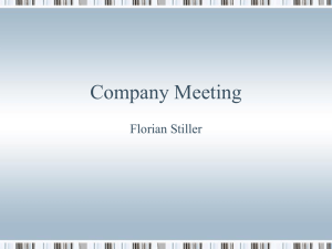 Company Meeting Florian Stiller