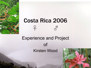 Costa Rica 2006 ♀ ♂ Experience and Project