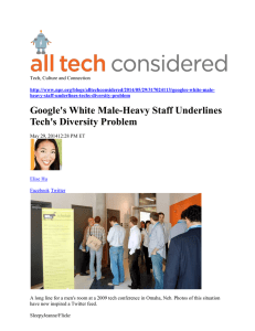 Tech, Culture and Connection   heavy-staff-underlines-techs-diversity-problem