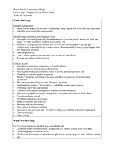 North Seattle Community College Embracing a Complex Future, Winter 2011
