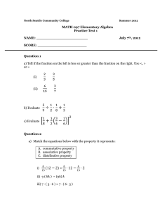 MATH 097 Elementary Algebra Practice Test 1 NAME: _______________________