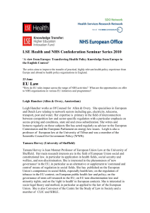 LSE Health and NHS Confederation Seminar Series 2010  the English Context’