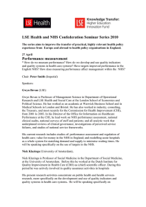 LSE Health and NHS Confederation Seminar Series 2010