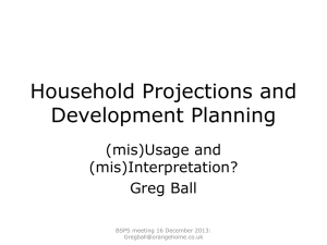 Household Projections and Development Planning (mis)Usage and (mis)Interpretation?