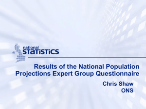 Results of the National Population Projections Expert Group Questionnaire Chris Shaw ONS
