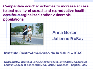 Competitive voucher schemes to increase access care for marginalized and/or vulnerable