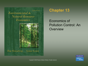 Chapter 13 Economics of Pollution Control: An Overview