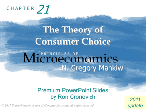 M icroeconomics 21 The Theory of