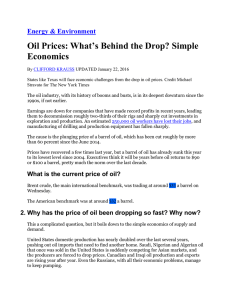 Oil Prices: What’s Behind the Drop? Simple Economics Energy &amp; Environment