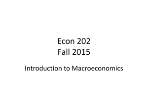 Econ 202 Fall 2015 Introduction to Macroeconomics