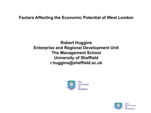 Factors Affecting the Economic Potential of West London Robert Huggins