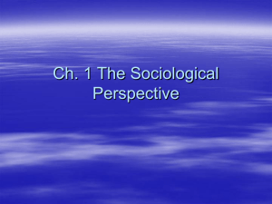 Ch. 1 The Sociological Perspective