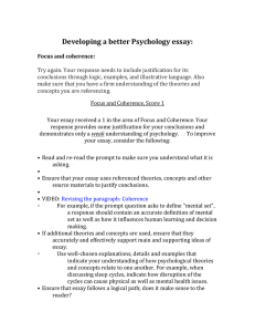 Developing a better Psychology essay: