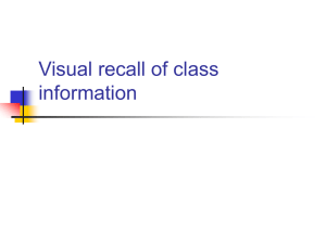 Visual recall of class information