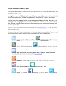 Learning Internet E-mail &amp; Social Media