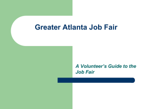 Greater Atlanta Job Fair A Volunteer’s Guide to the Job Fair
