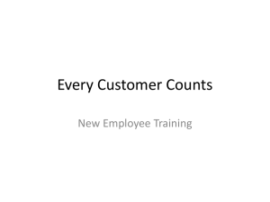 Every Customer Counts New Employee Training