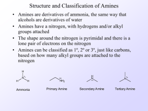 Structure and Classification of Amines