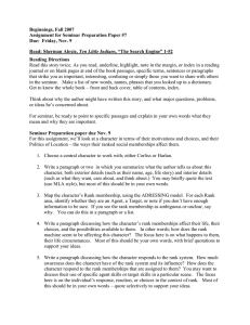 Beginnings, Fall 2007 Assignment for Seminar Preparation Paper #7 Ten Little Indians,