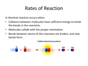 Rates of Reaction