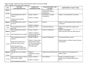 Stages on Pages: Voorhies &amp; Clapp, Fall 2010, North Seattle... Course Calendar of Due Dates and Assignments