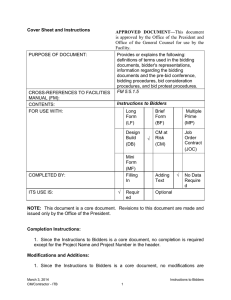 Cover Sheet and Instructions APPROVED  DOCUMENT—