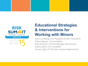 Educational Strategies &amp; Interventions for Working with Minors